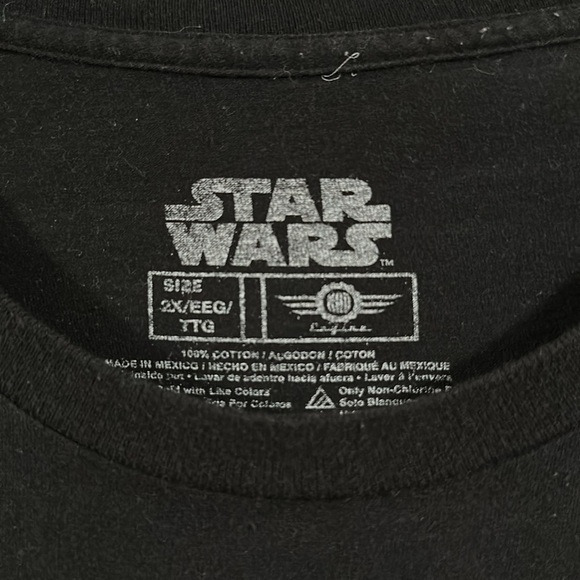 Star Wars t-shirt size 2XL Used Black - Picture 2 of 4